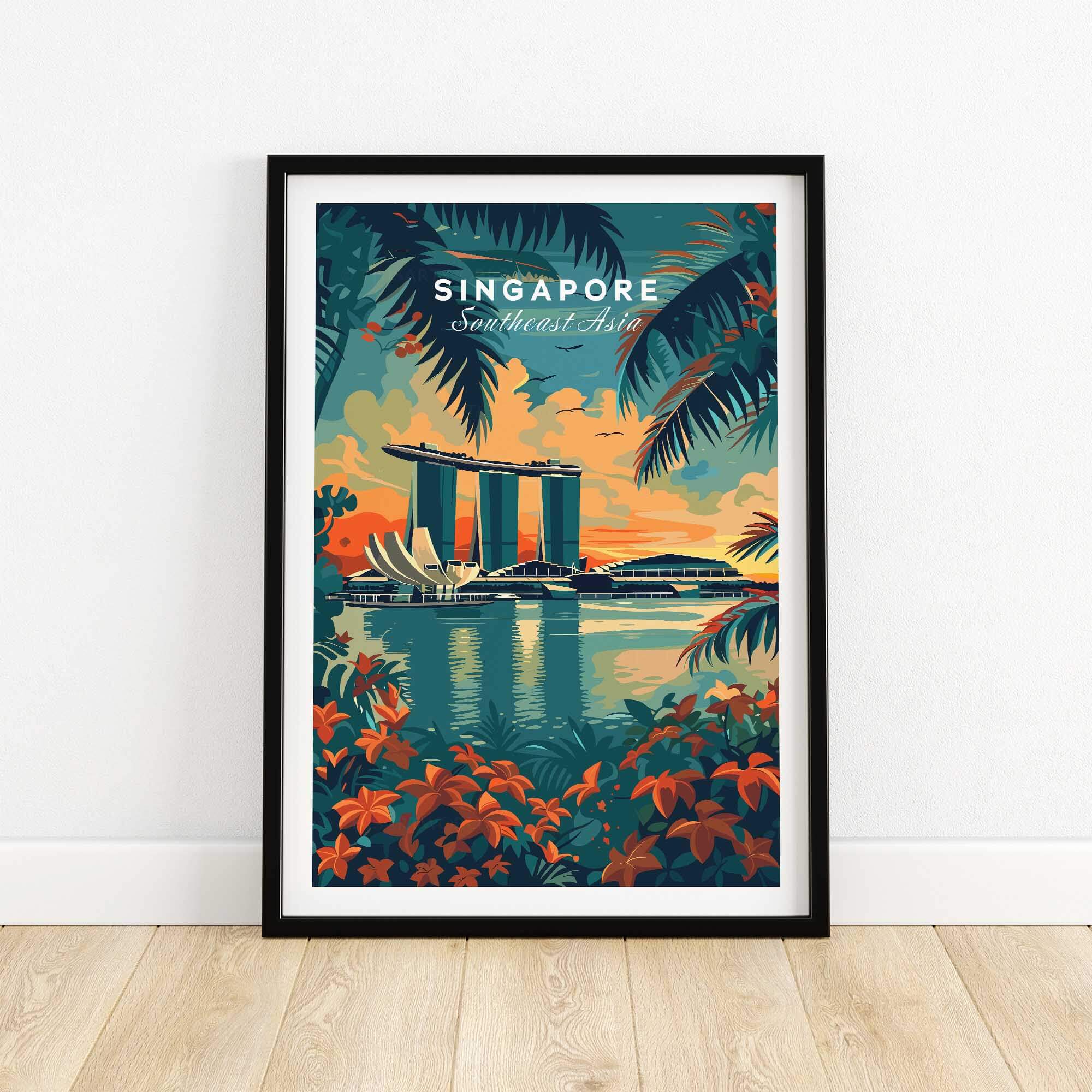 Singapore Wall Art Print - Southeast Asia Travel Poster-This Art World