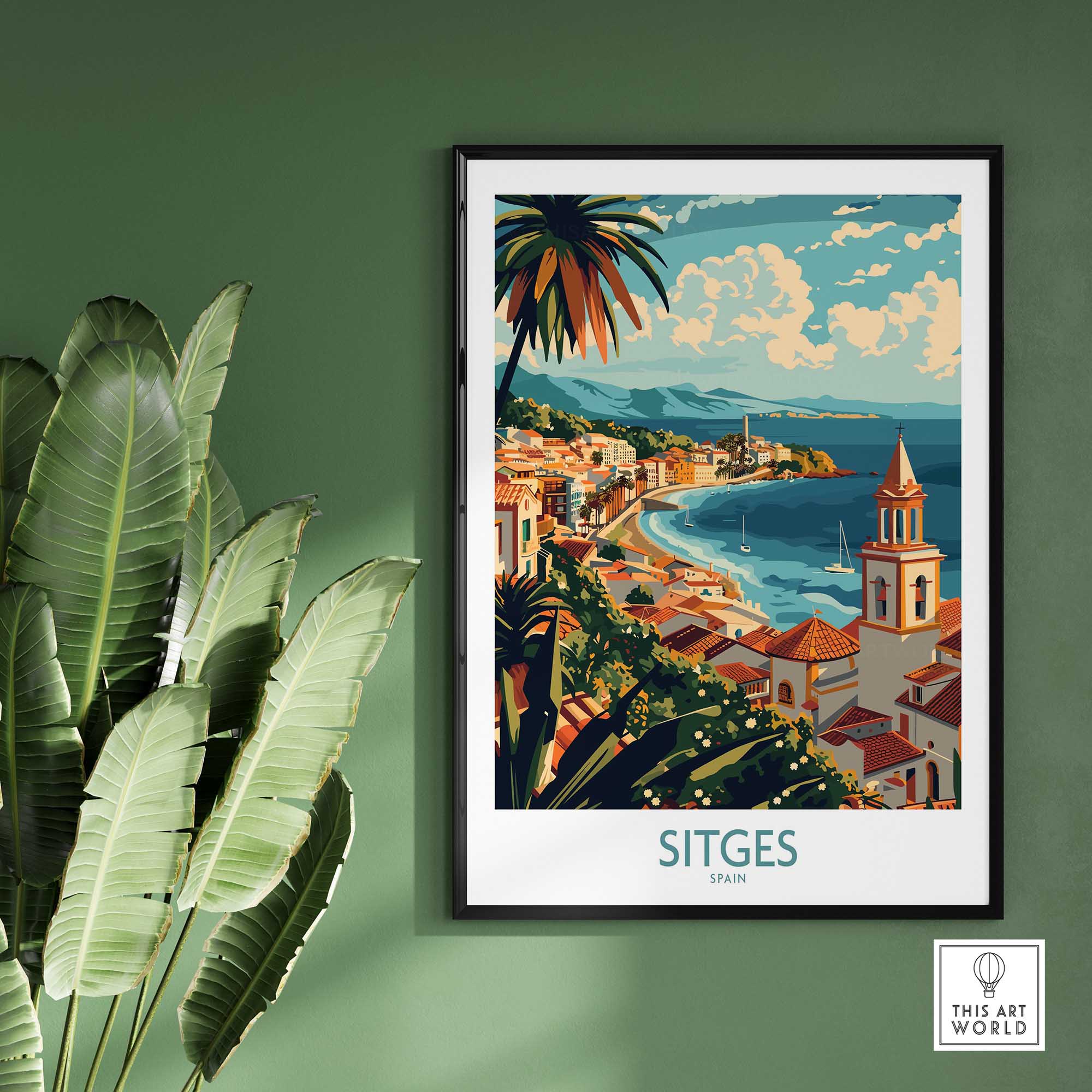 Sitges Travel Poster-This Art World