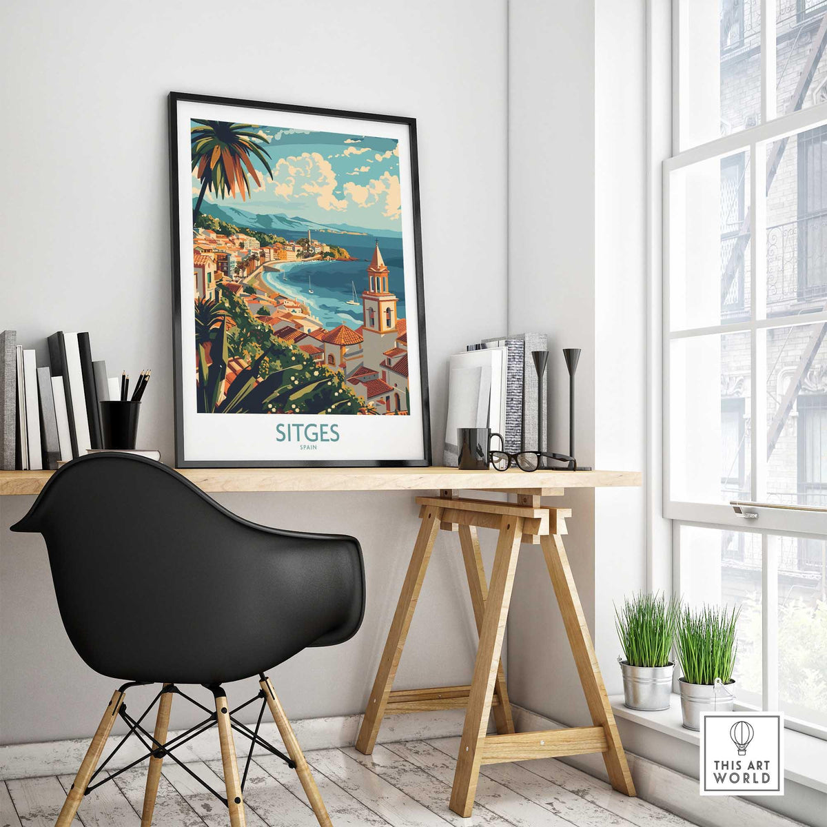 Sitges Travel Poster-This Art World