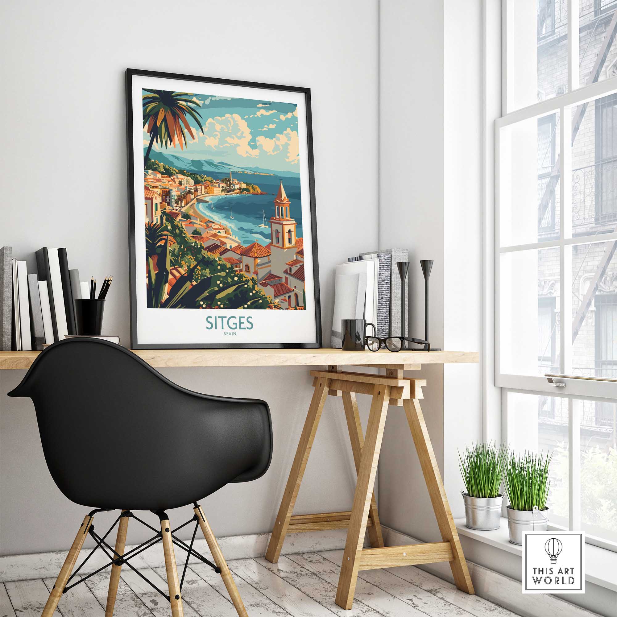Sitges Travel Poster-This Art World