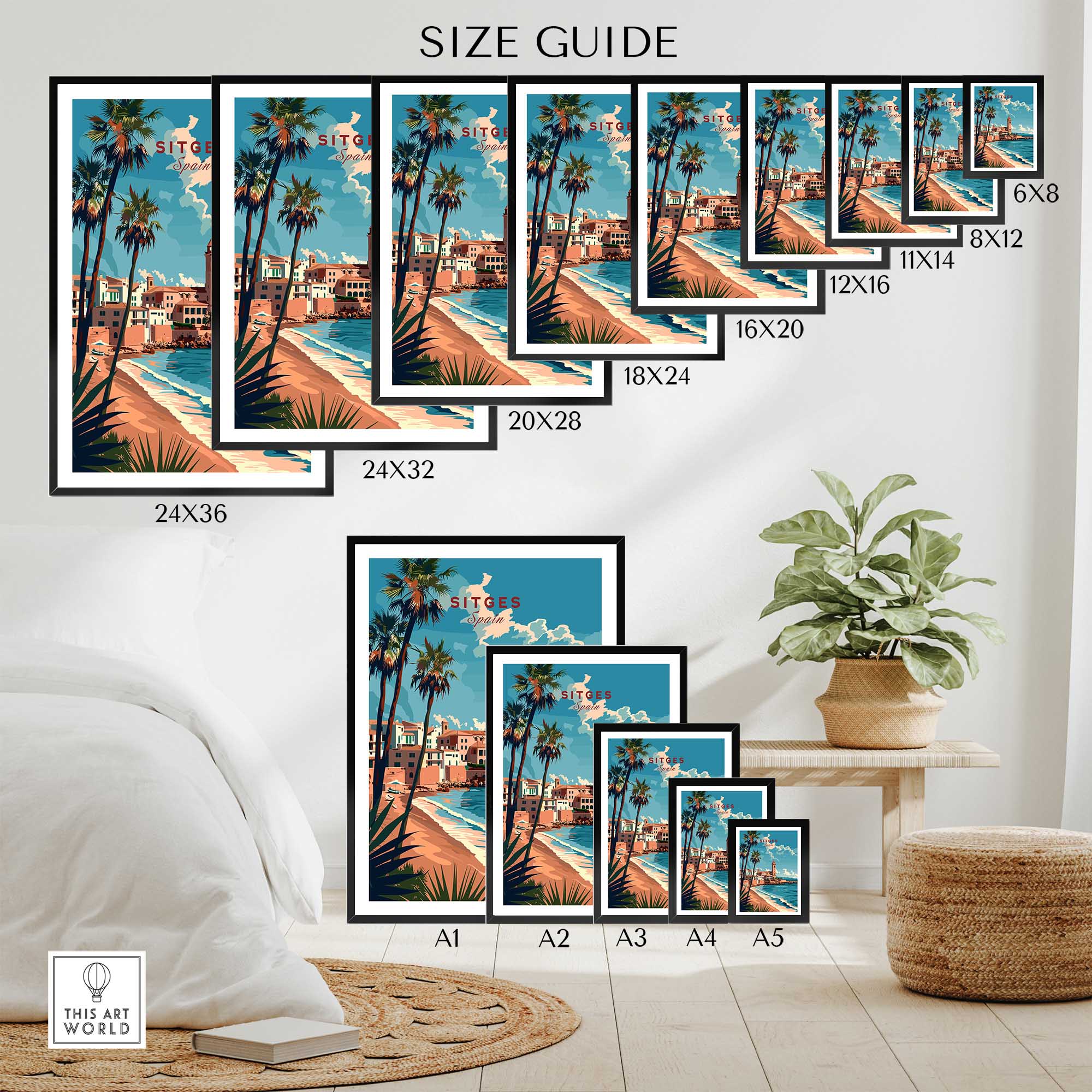 Sitges Travel Print Spain-This Art World