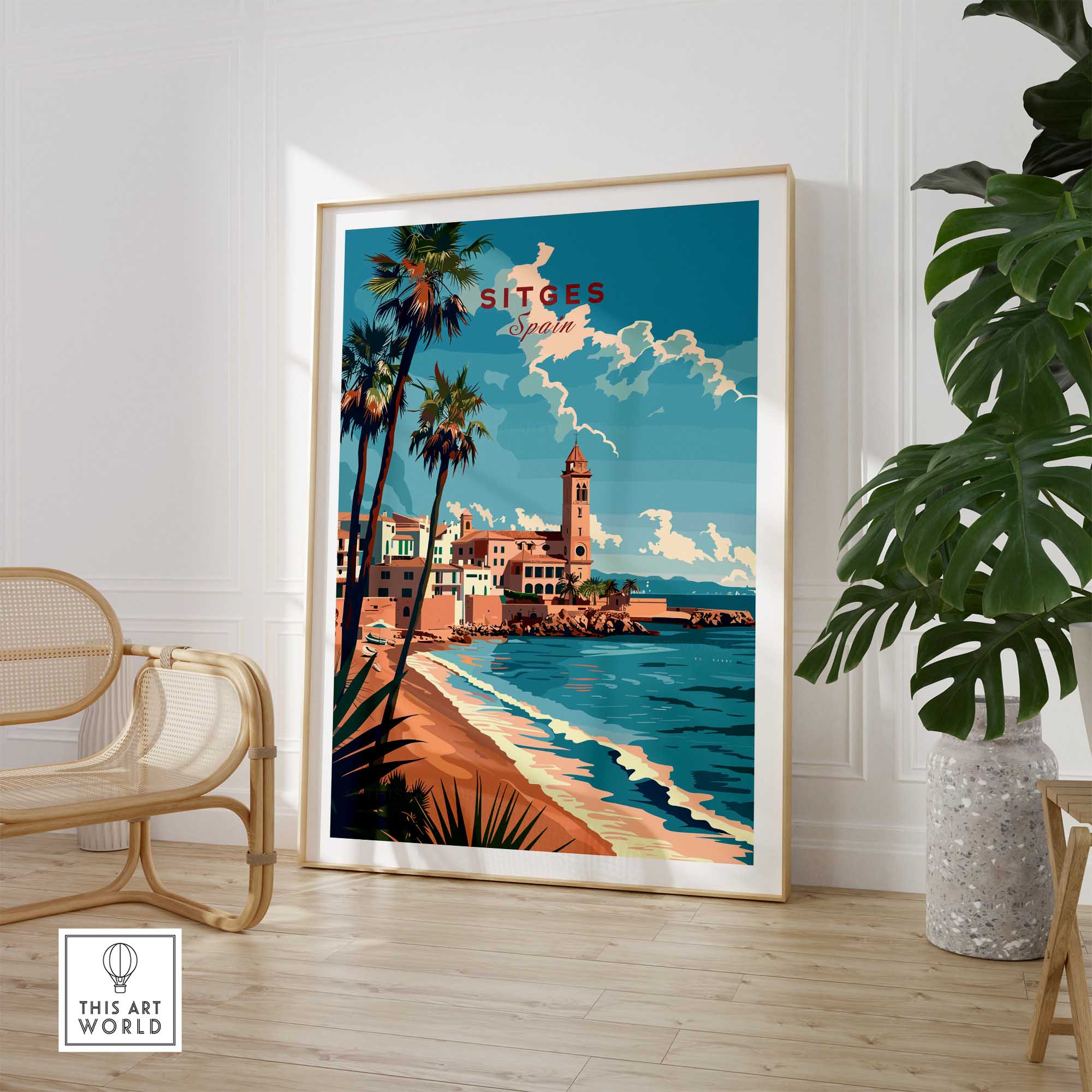 Sitges Travel Print Spain-This Art World