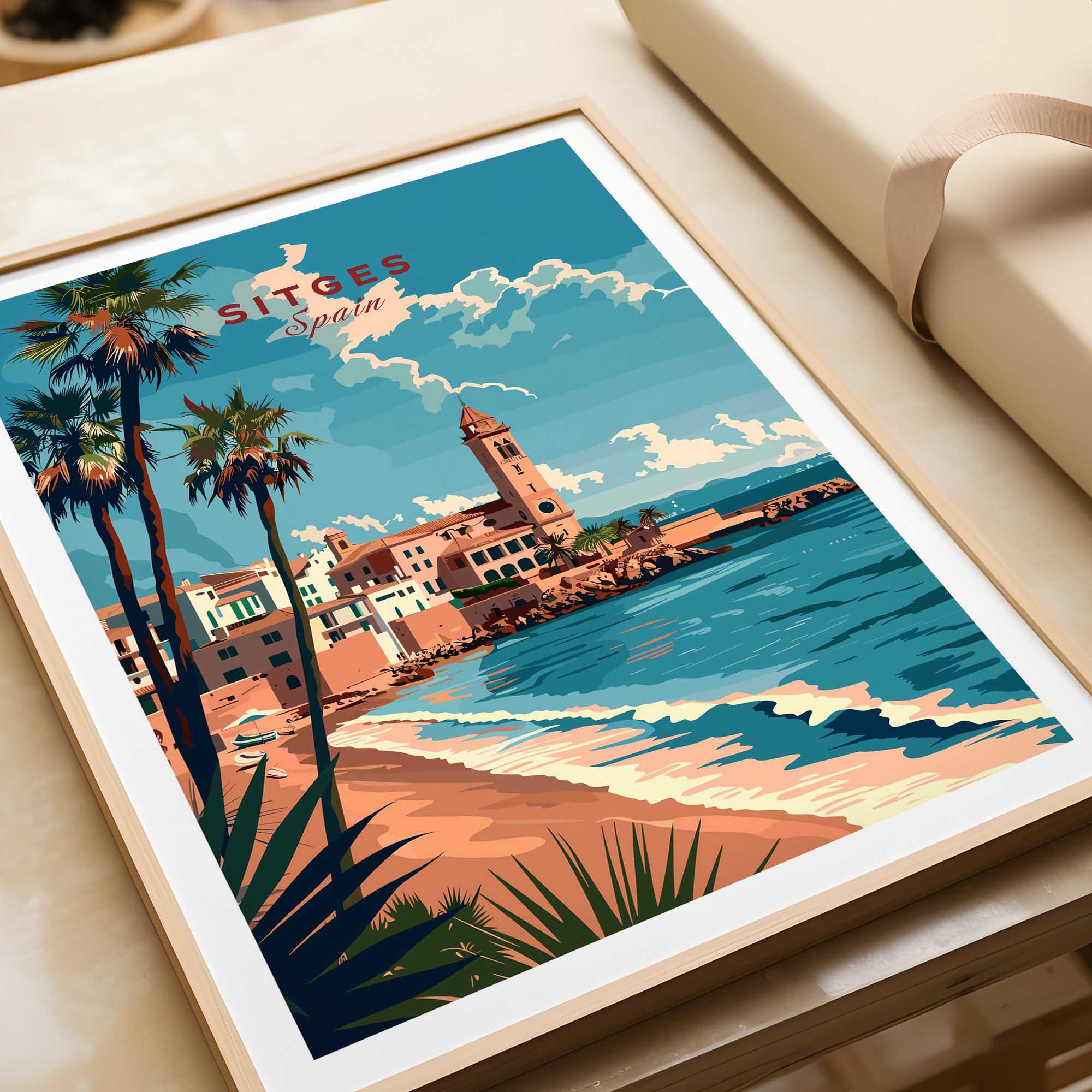 Sitges Travel Print Spain-This Art World