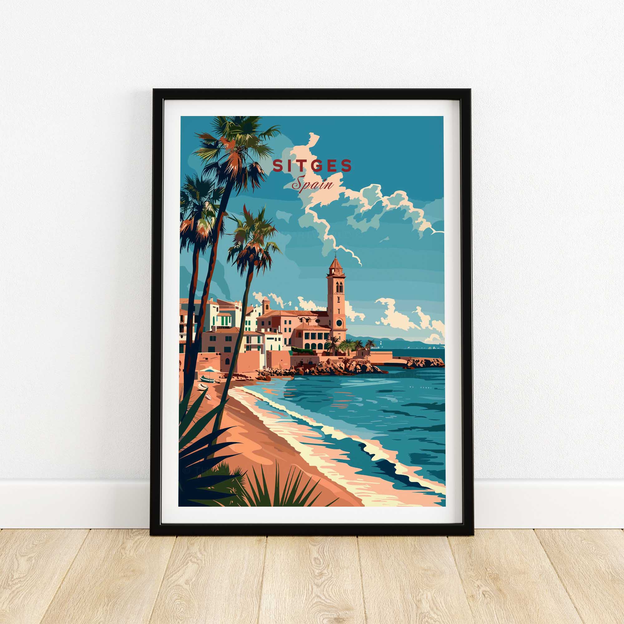 Sitges Travel Print Spain-This Art World