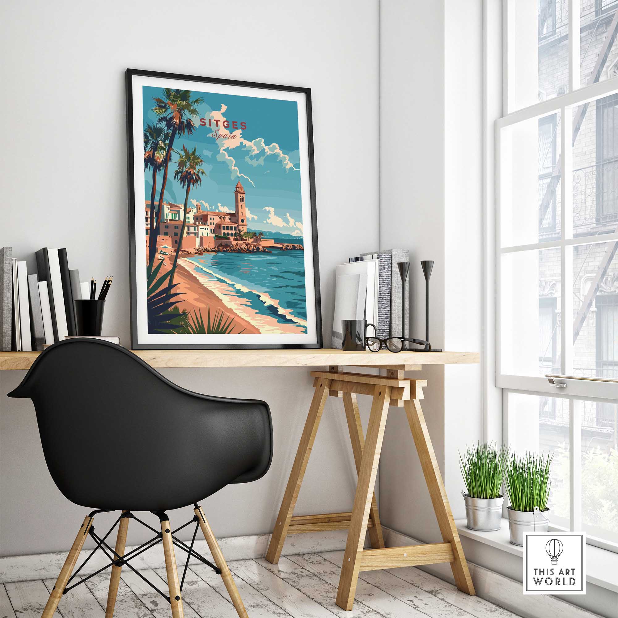 Sitges Travel Print Spain-This Art World