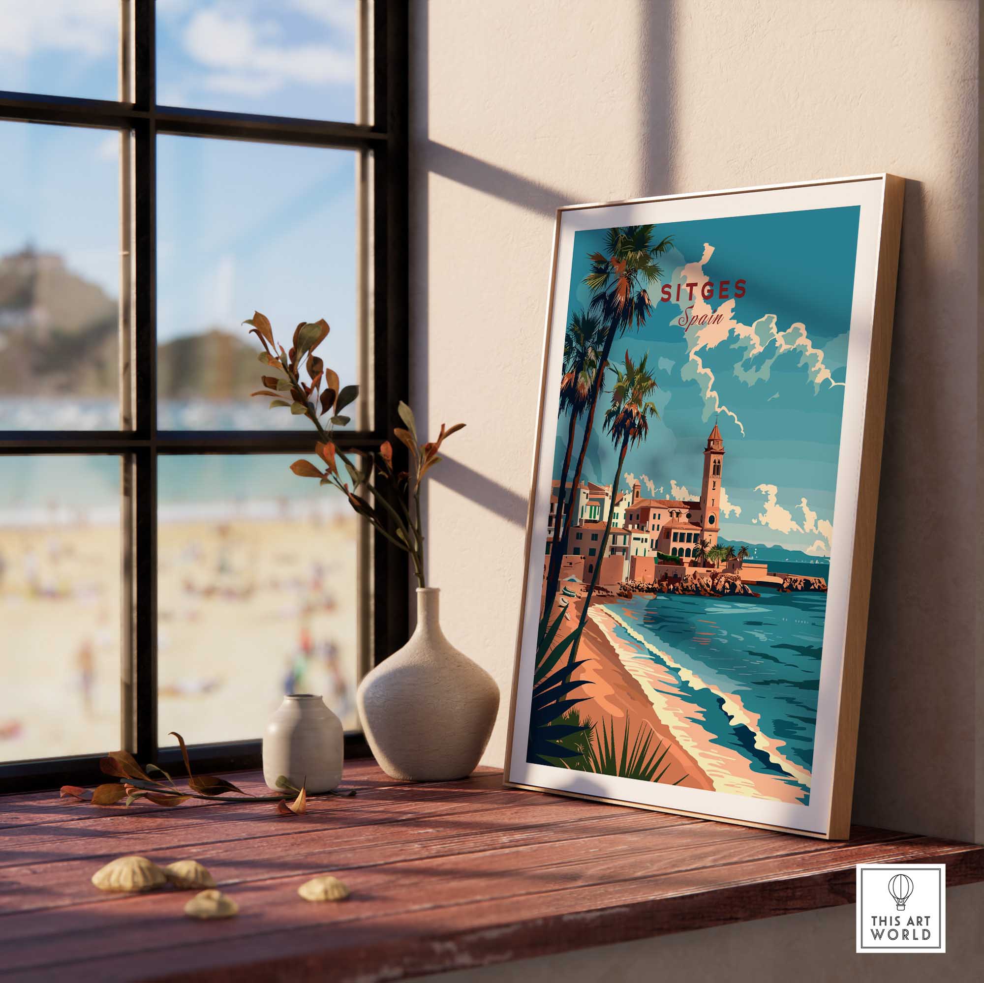 Sitges Travel Print Spain-This Art World