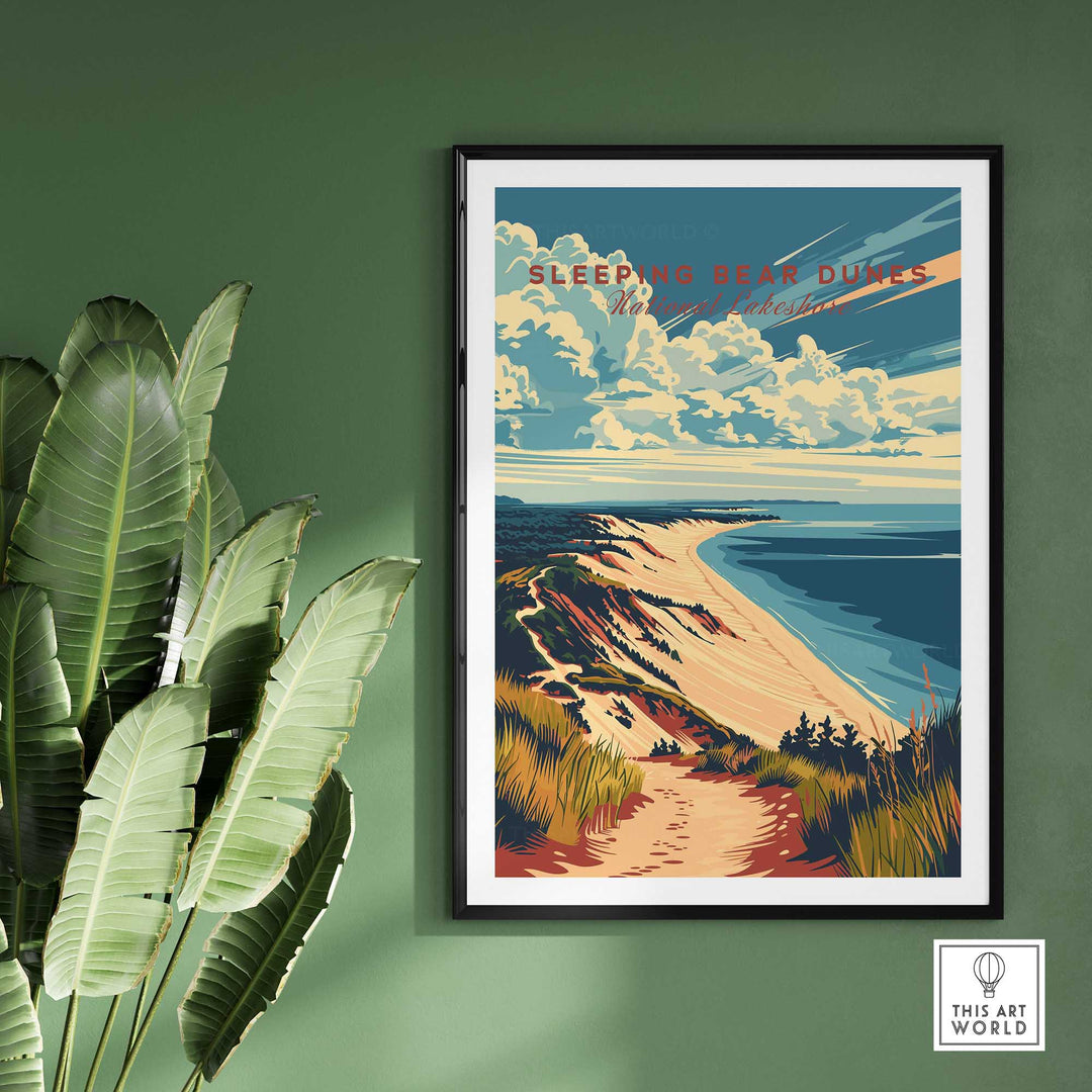 Sleeping Bear Dunes Travel Poster-This Art World