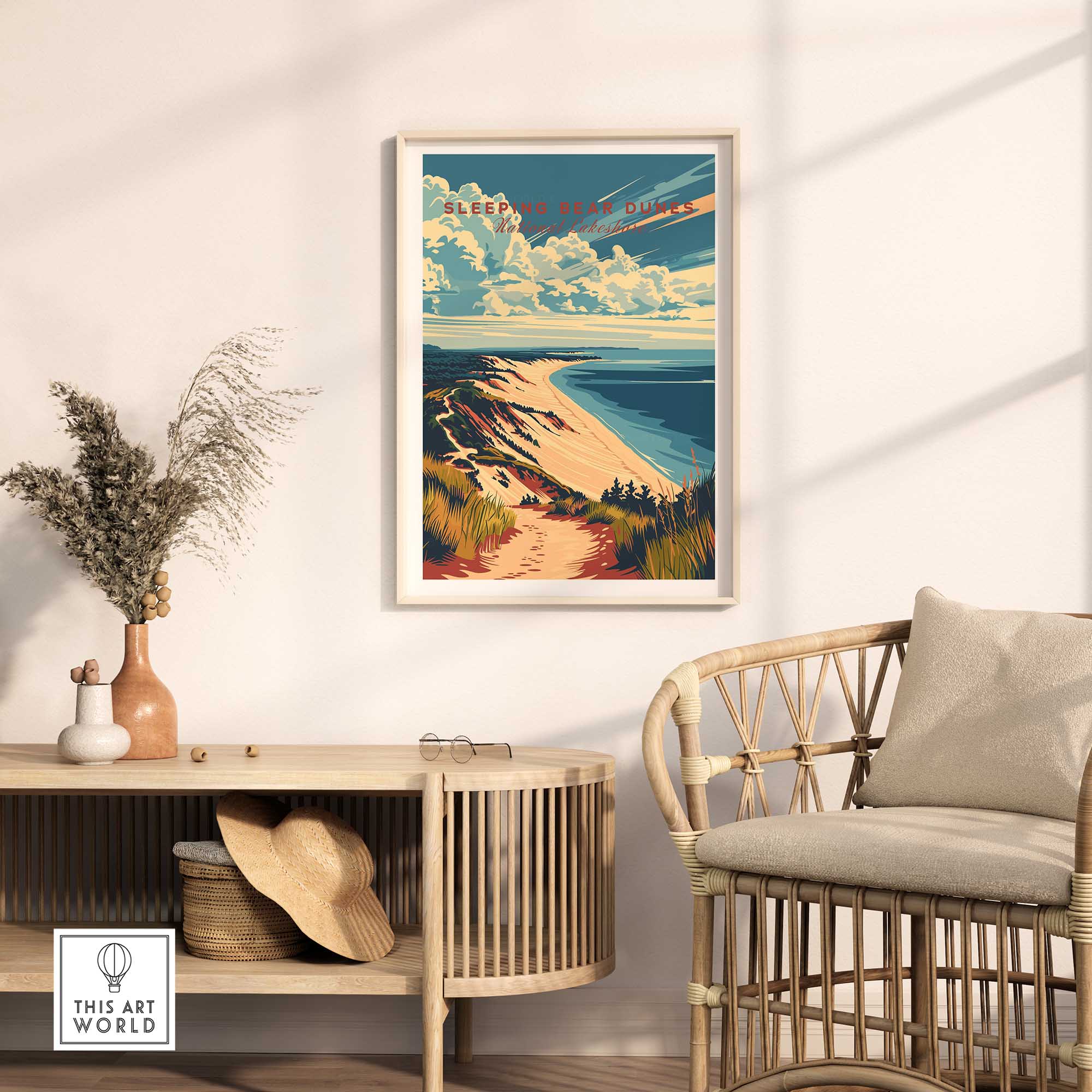 Sleeping Bear Dunes Travel Poster-This Art World