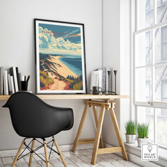 Sleeping Bear Dunes Travel Poster-This Art World