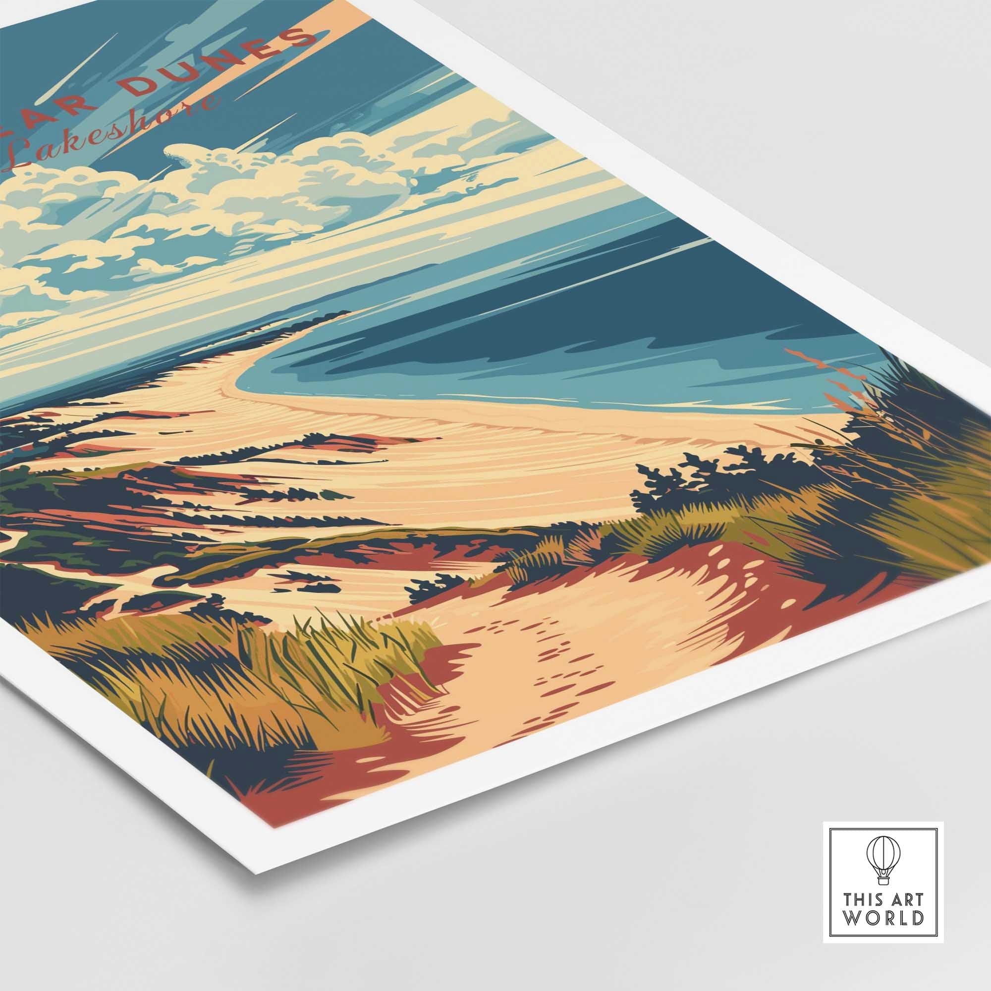 Sleeping Bear Dunes Travel Poster-This Art World