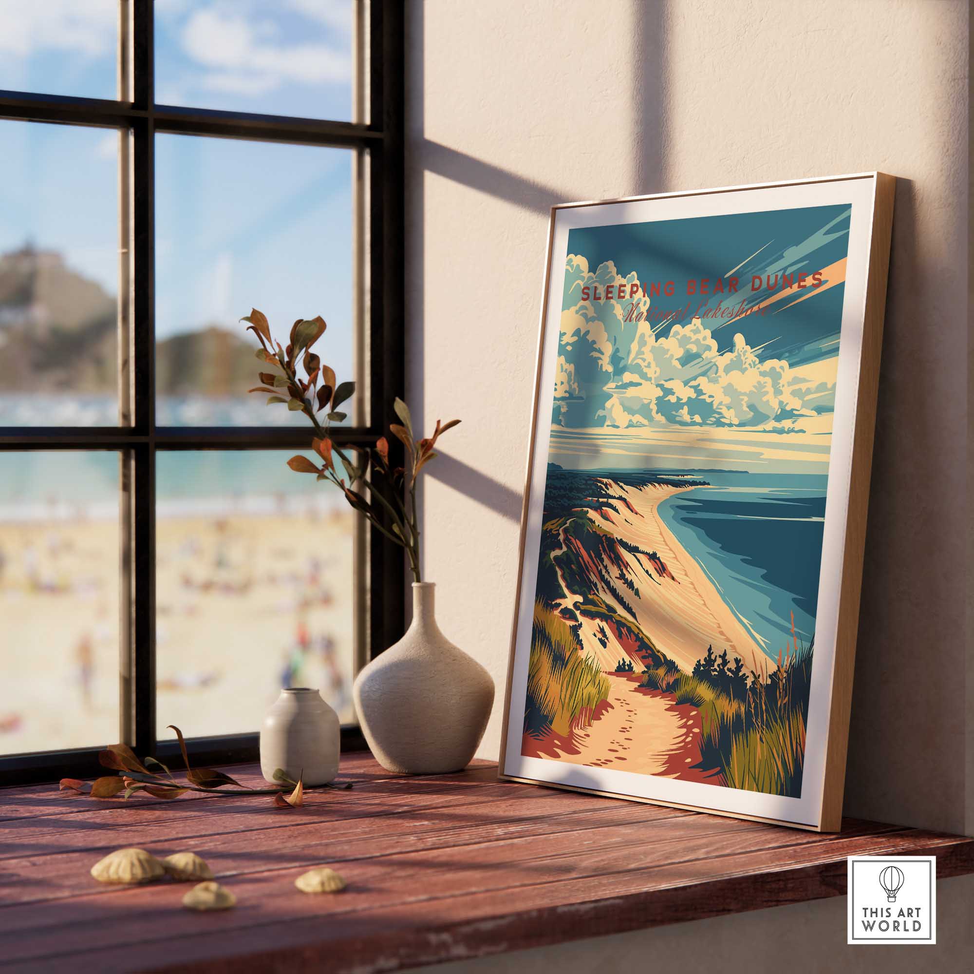 Sleeping Bear Dunes Travel Poster-This Art World