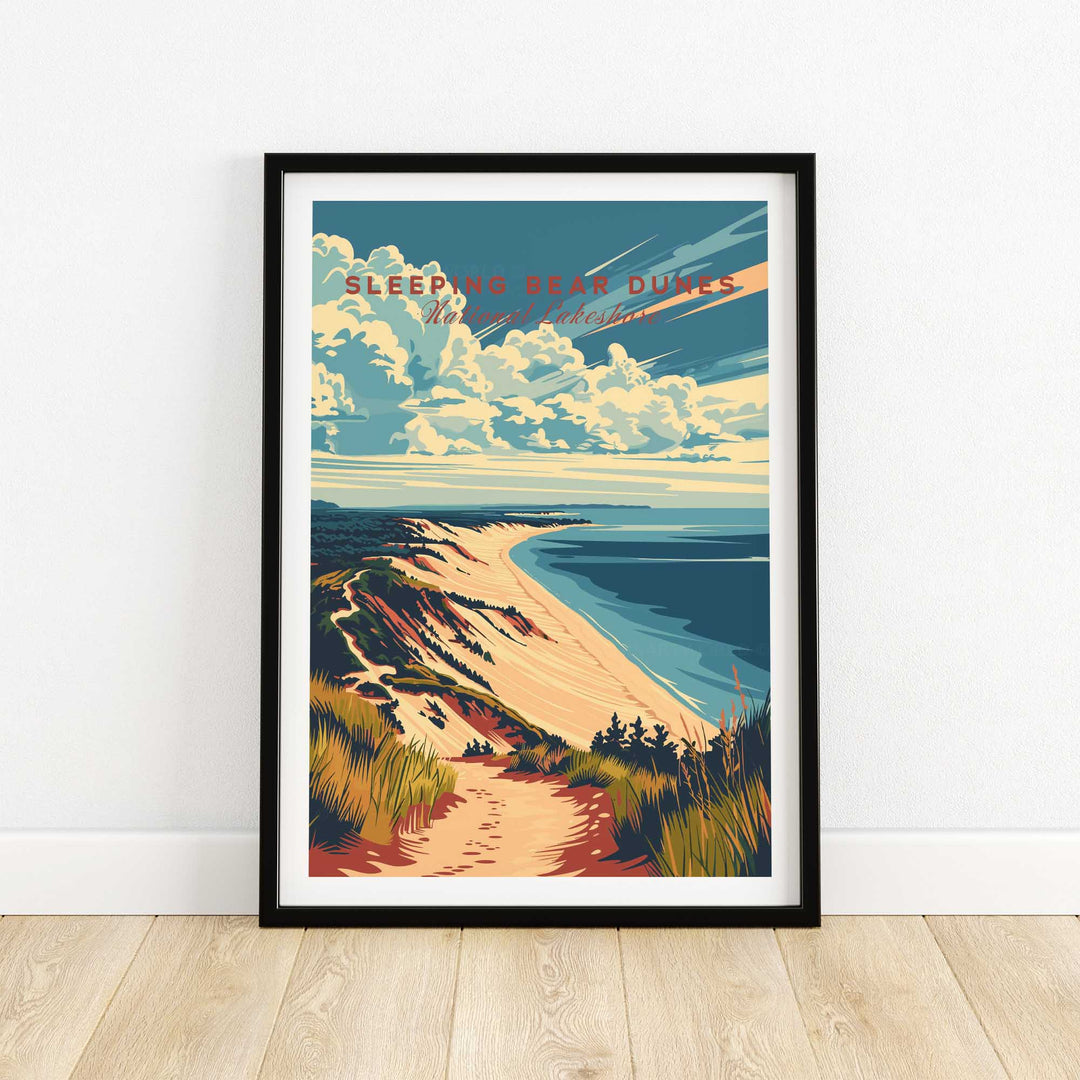 Sleeping Bear Dunes Travel Poster-This Art World