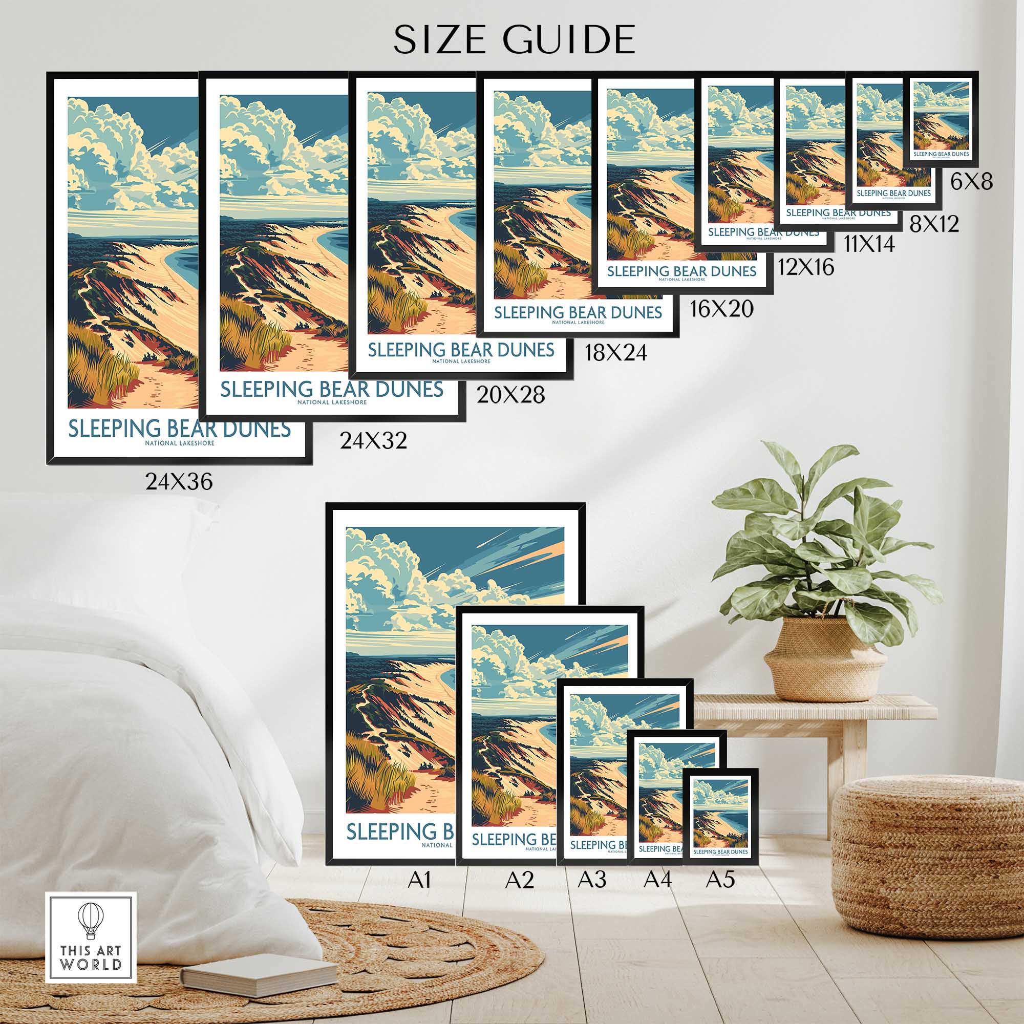 Sleeping Bear Dunes Travel Print-This Art World