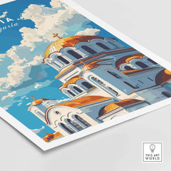 Sofia Bulgaria Wall Art featuring Alexander Nevsky Cathedral with stunning architectural details.