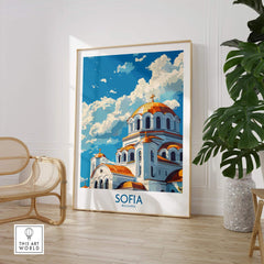 Sofia Wall Art Print - Bulgaria showcasing vibrant colors and stunning architecture of Sofia.