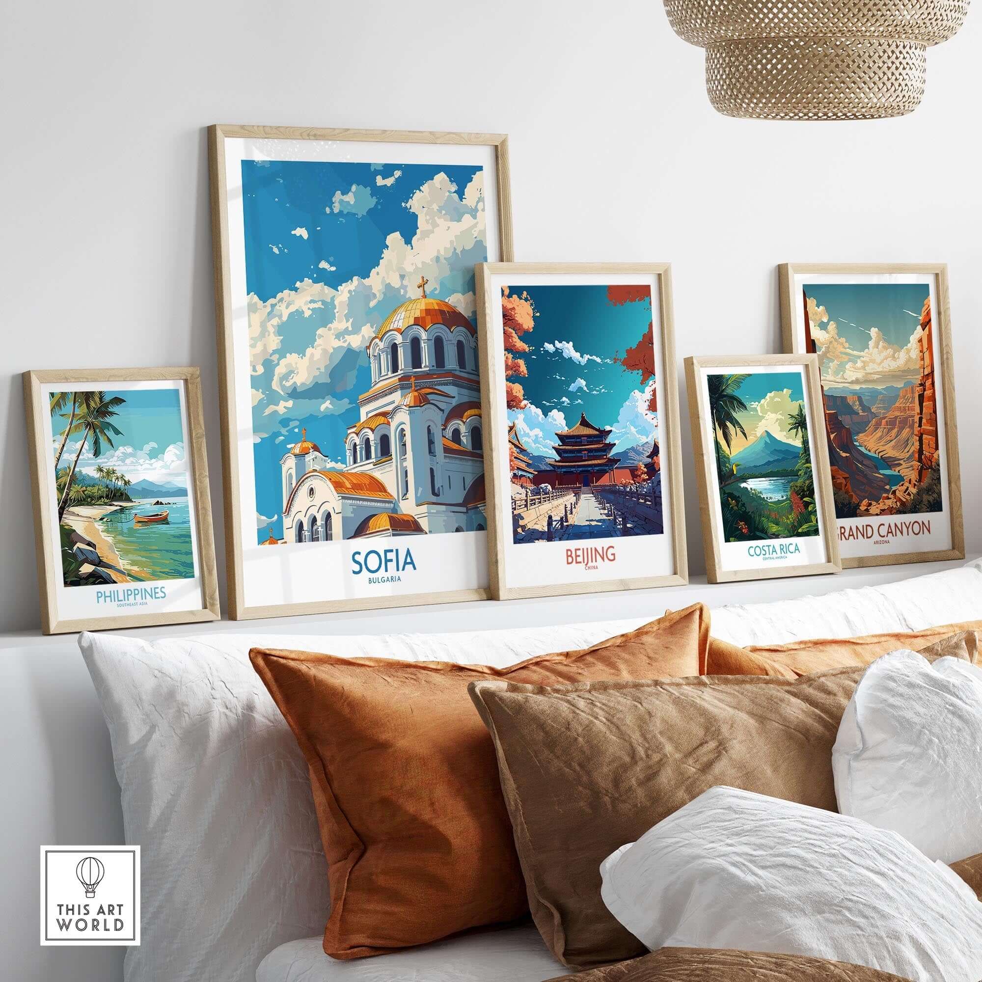 Sofia Wall Art Print - Bulgaria among international travel prints showcasing stunning landscapes.
