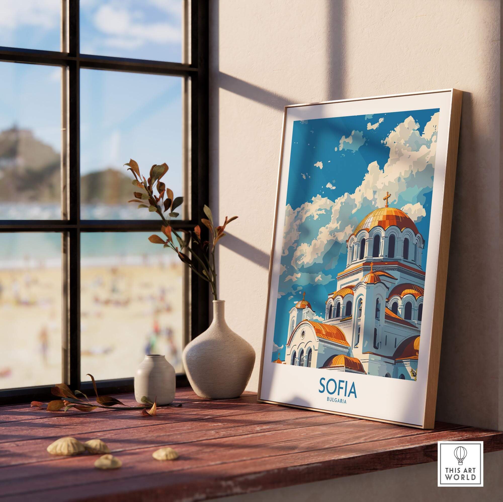 Sofia Wall Art Print - Bulgaria showcasing vibrant scenery and culture, ideal for home decor.