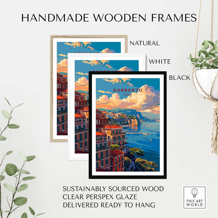 a set of three framed pictures of a city