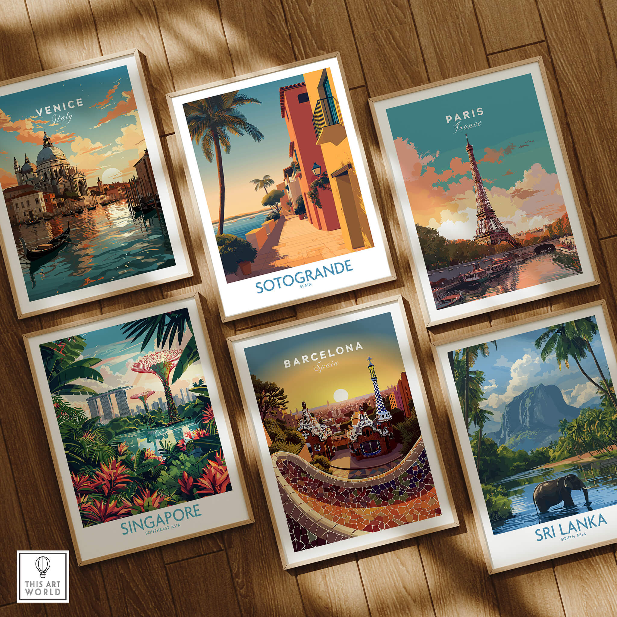 Sotogrande Spain Poster | Sunny Andalusian Village Scene Canvas Print featured among travel destination art prints.