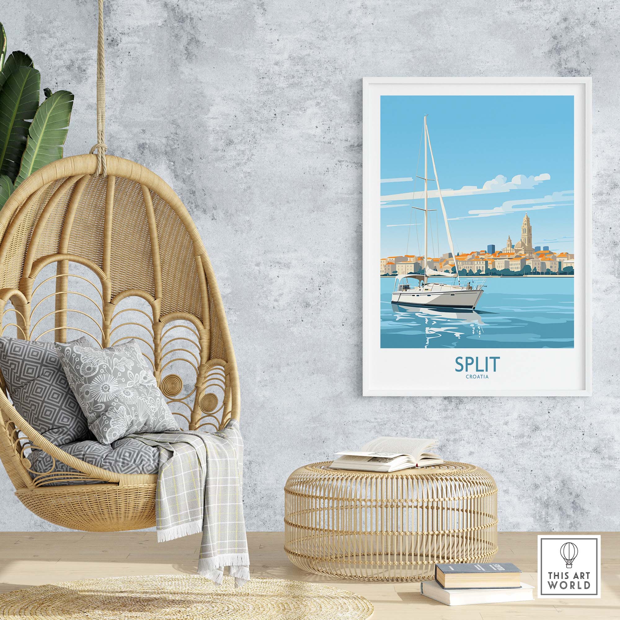 Split Croatia Poster Print part of our best collection or travel posters and prints - This Art World