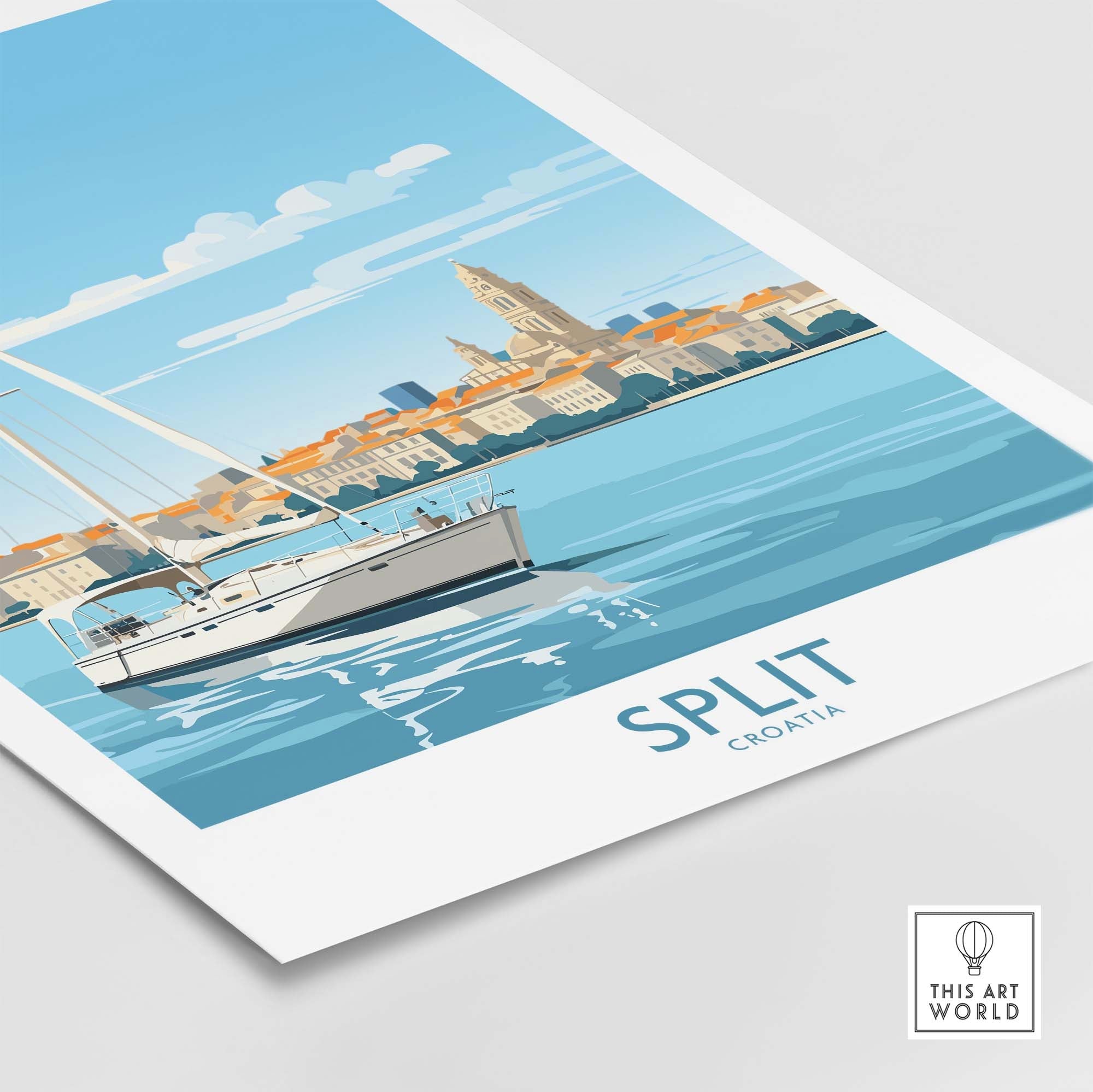 Split Croatia Poster Print part of our best collection or travel posters and prints - This Art World