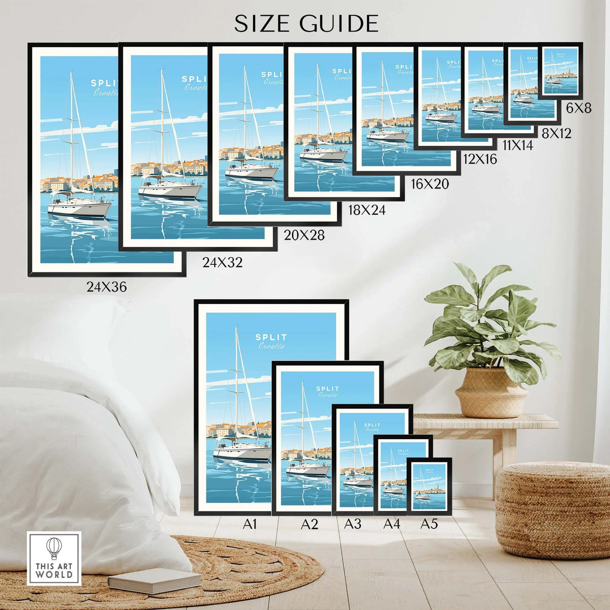 Split Croatia Wall Art part of our best collection or travel posters and prints - This Art World