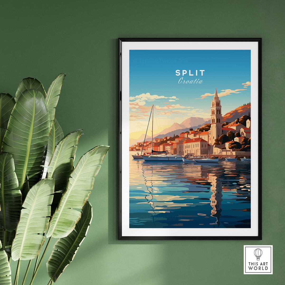 Split Travel Poster Croatia part of our best collection or travel posters and prints - This Art World