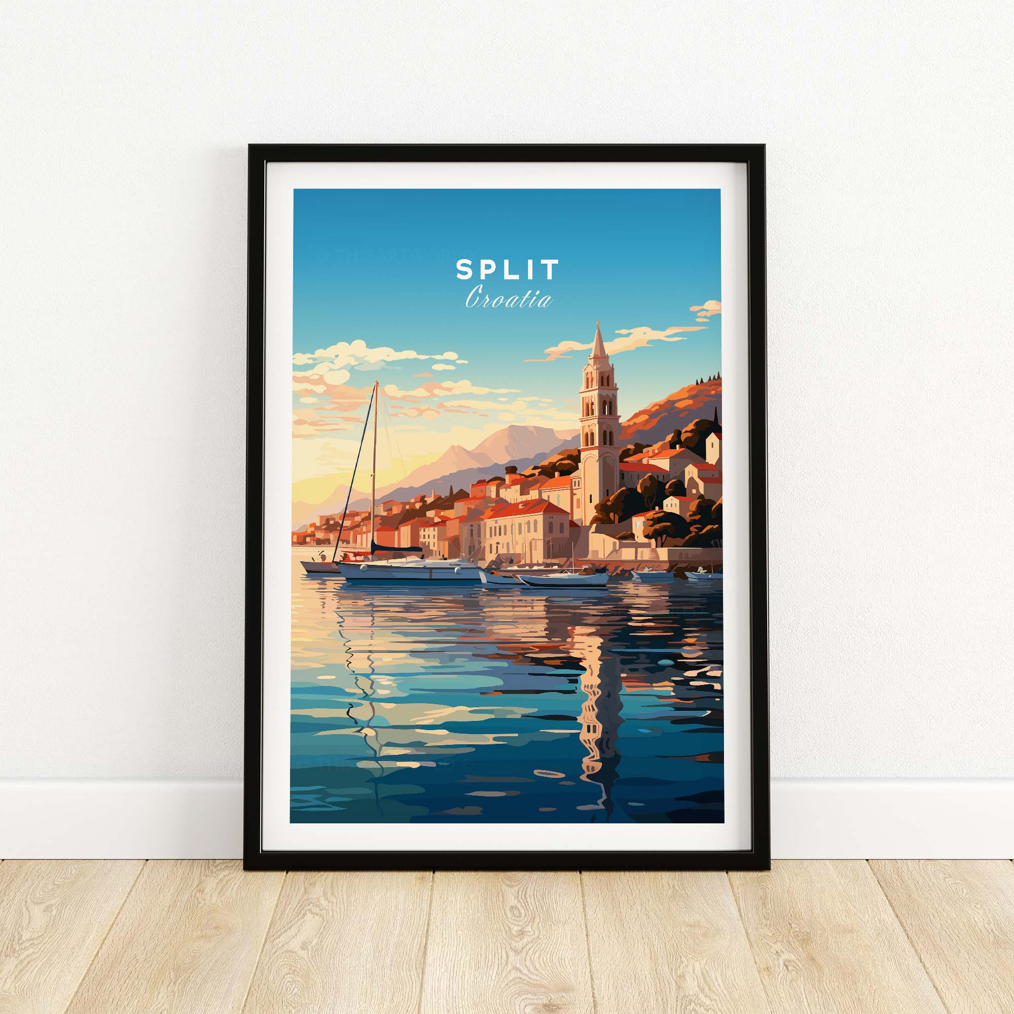 Split Travel Poster Croatia part of our best collection or travel posters and prints - This Art World