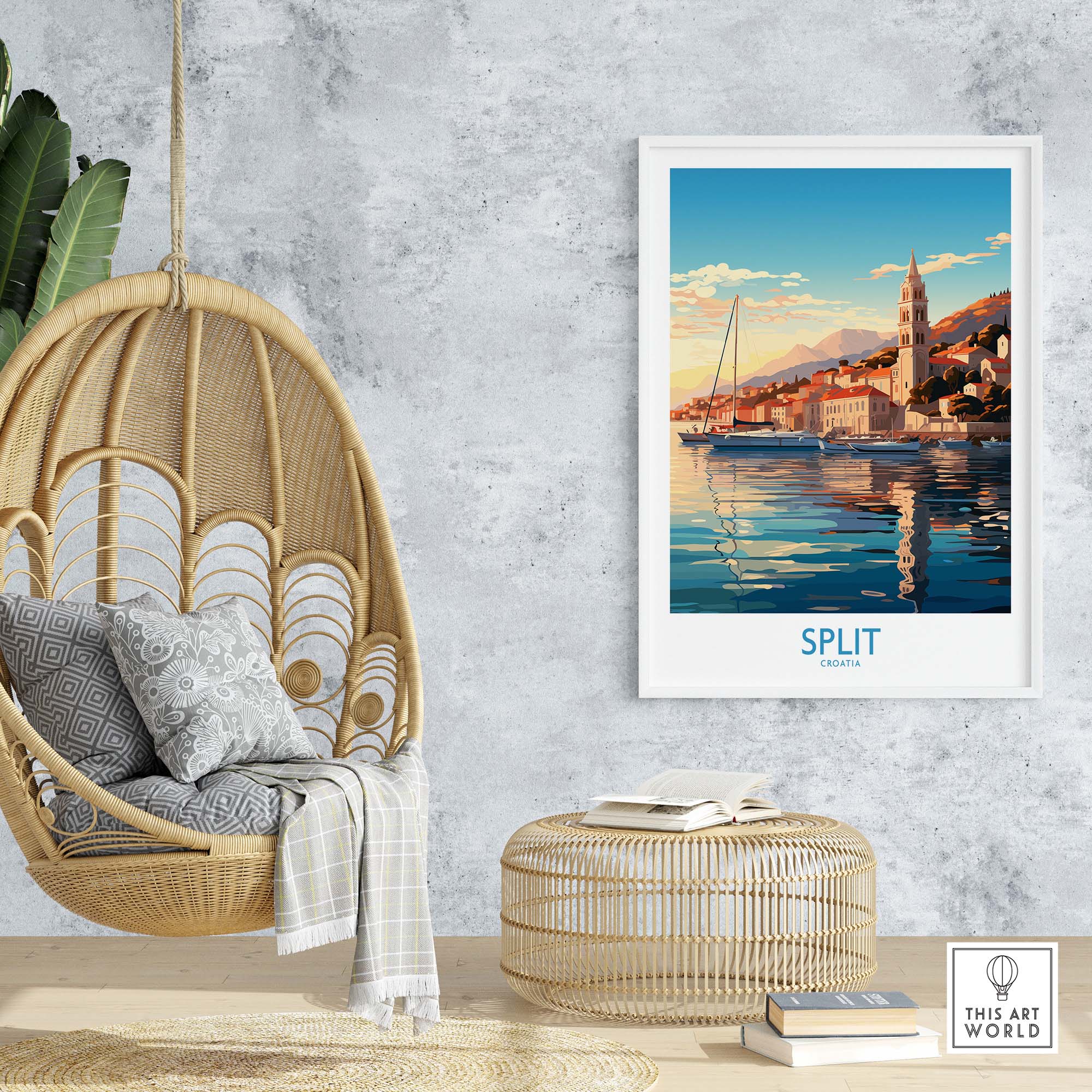 Split Travel Print Croatia part of our best collection or travel posters and prints - This Art World
