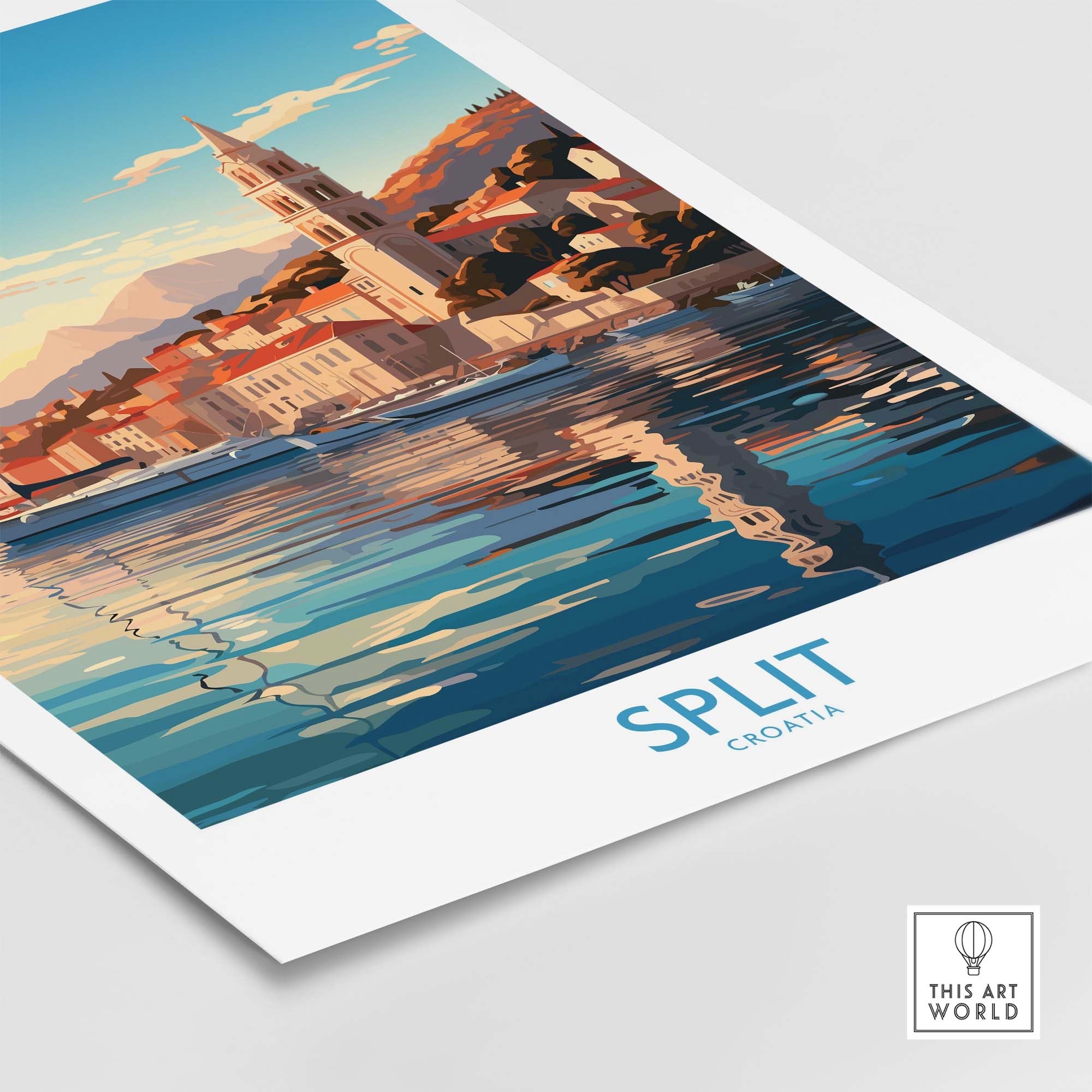 Split Travel Print Croatia part of our best collection or travel posters and prints - This Art World