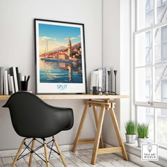 Split Travel Print Croatia part of our best collection or travel posters and prints - This Art World