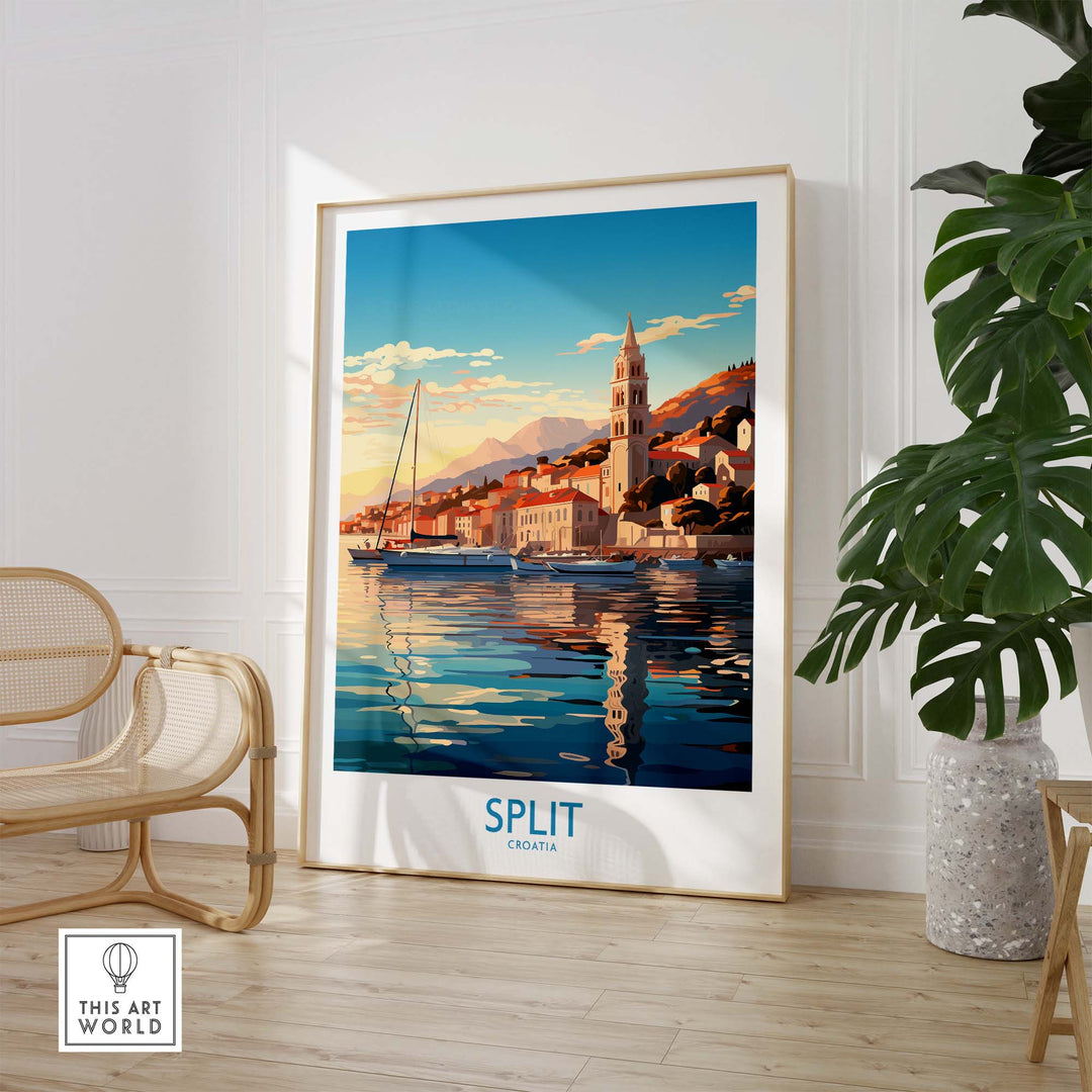 Split Travel Print Croatia part of our best collection or travel posters and prints - This Art World