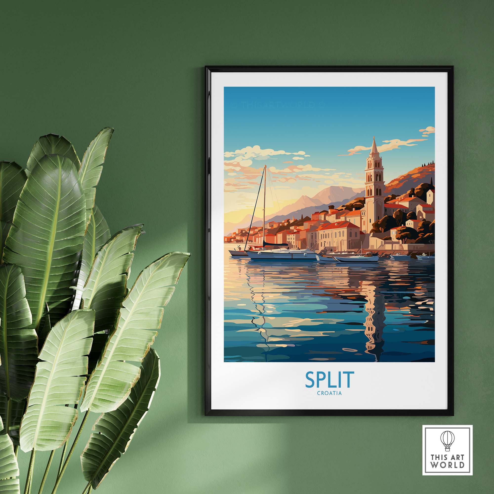 Split Travel Print Croatia part of our best collection or travel posters and prints - This Art World
