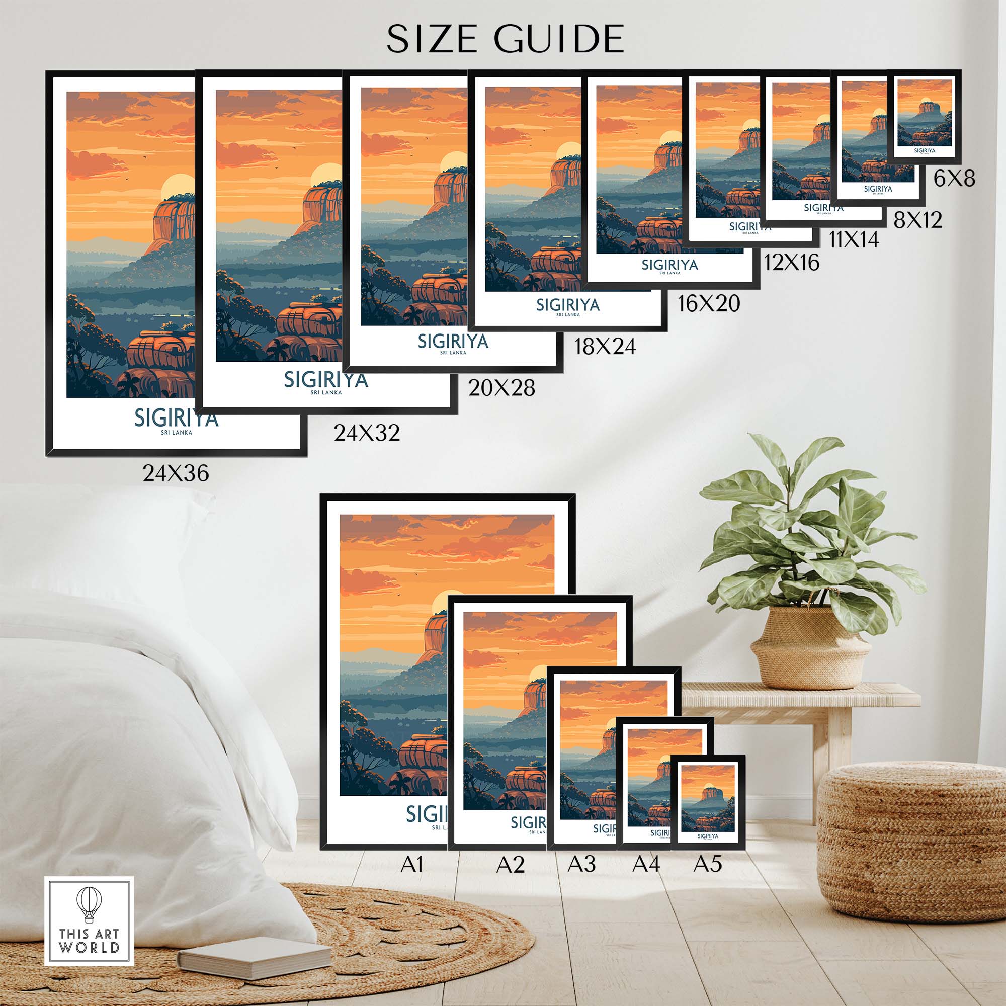 Sri Lanka Travel Poster-This Art World