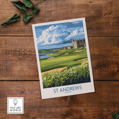 St Andrews Scotland Links Course Wall Art - Historic Golf Destination showcasing golfing heritage and scenic views.