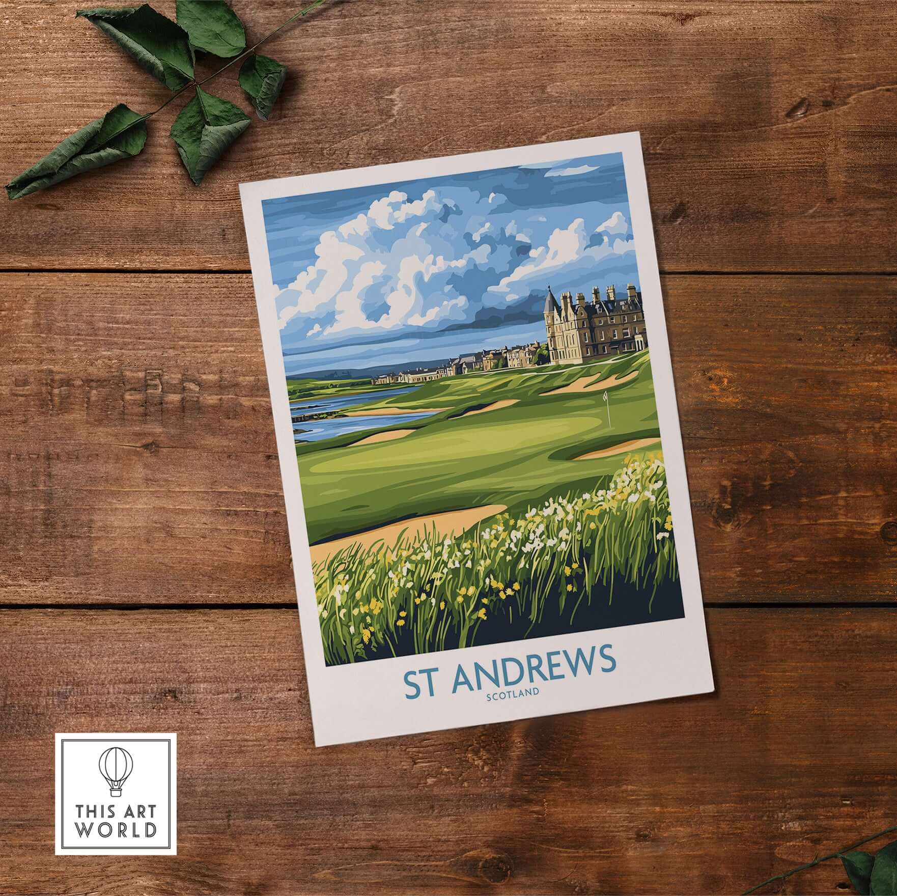 St Andrews Scotland Links Course Wall Art - Historic Golf Destination showcasing golfing heritage and scenic views.