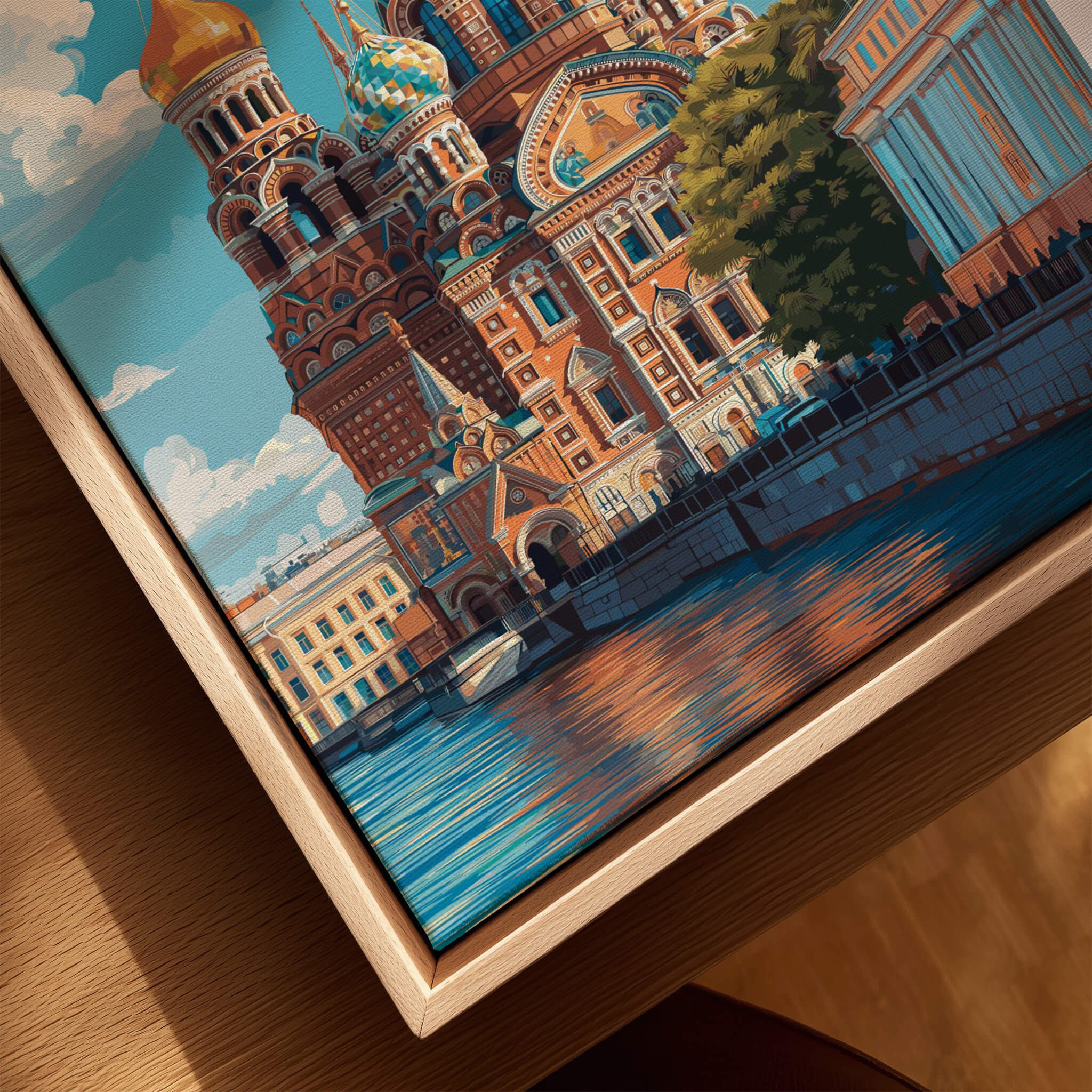 St Petersburg Poster | Russia Wall Art Print featuring the iconic Church of the Savior on Spilled Blood.