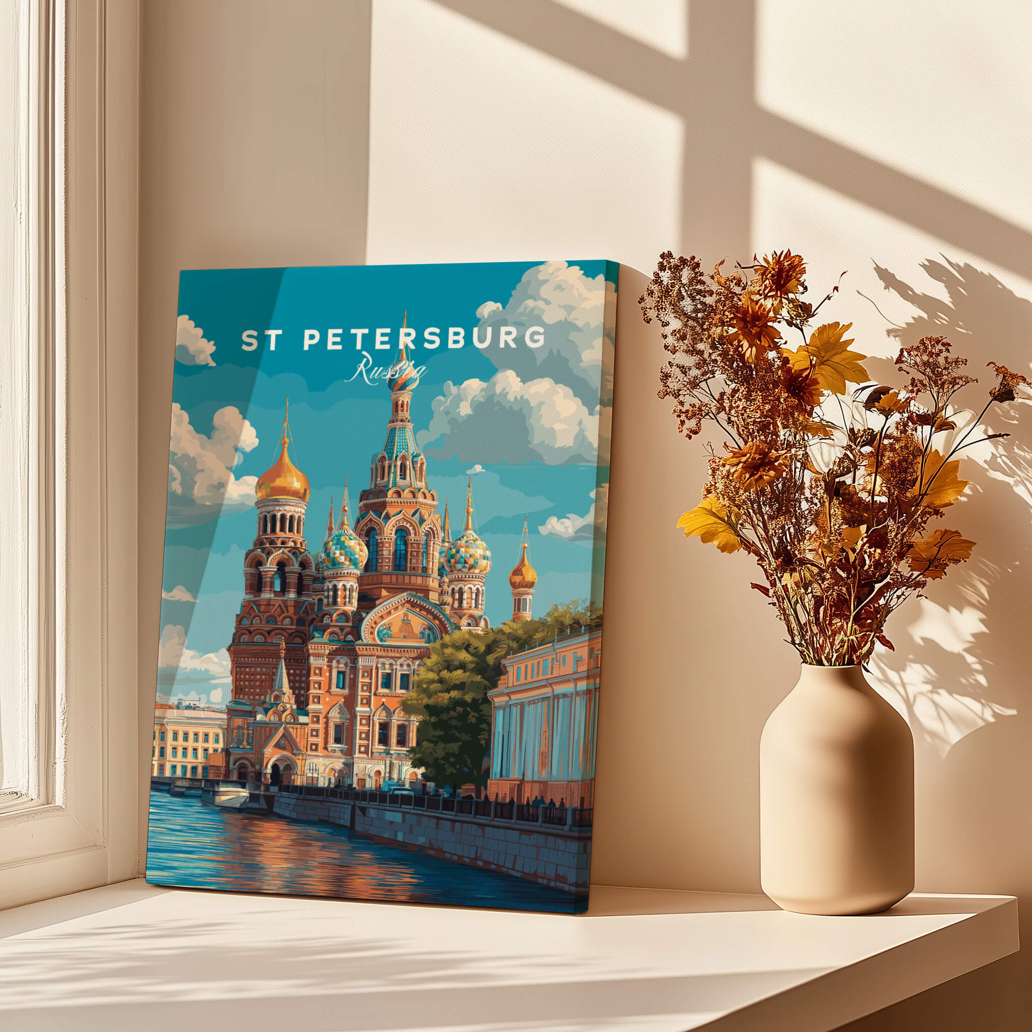 St Petersburg Poster | Russia Wall Art Print featuring stunning architecture and vibrant colors, perfect for home decor.