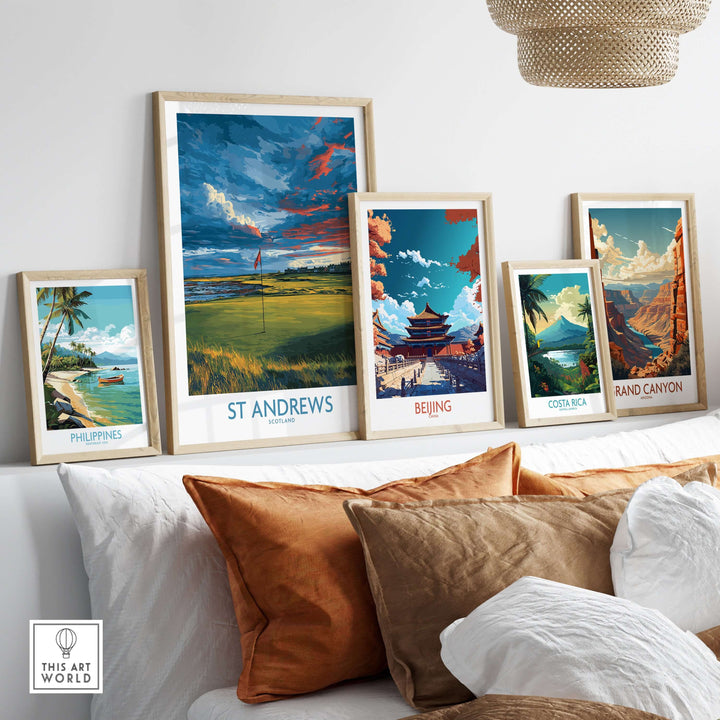 St Andrews Poster and travel-themed wall art display showcasing the beauty of iconic locations.
