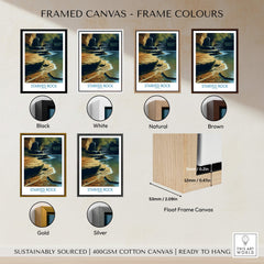 Framed Canvas Colours for Starved Rock Canvas Print | Illinois Nature Trail & Tiered Waterfall Poster