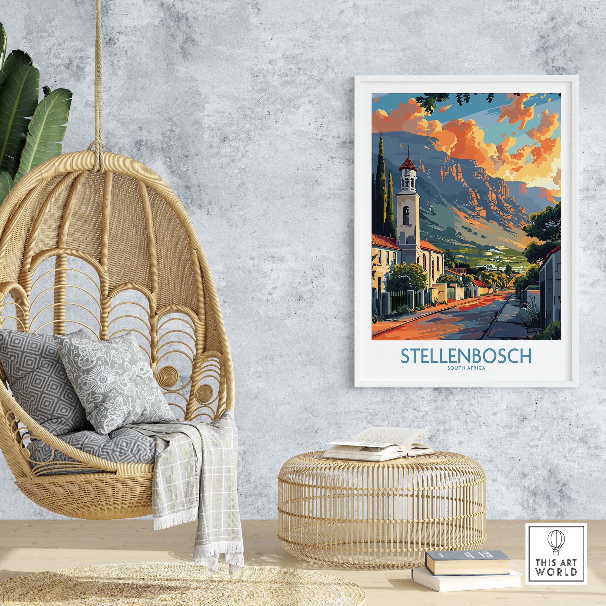 Stellenbosch Print view our best collection or travel posters and prints - ThisArtWorld
