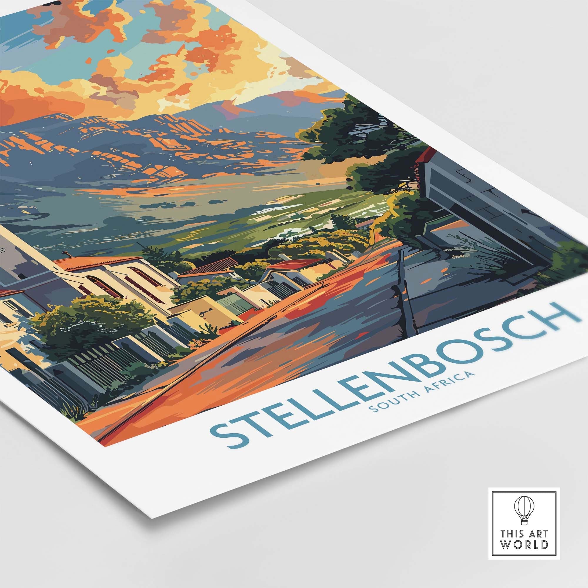 Stellenbosch Print view our best collection or travel posters and prints - ThisArtWorld