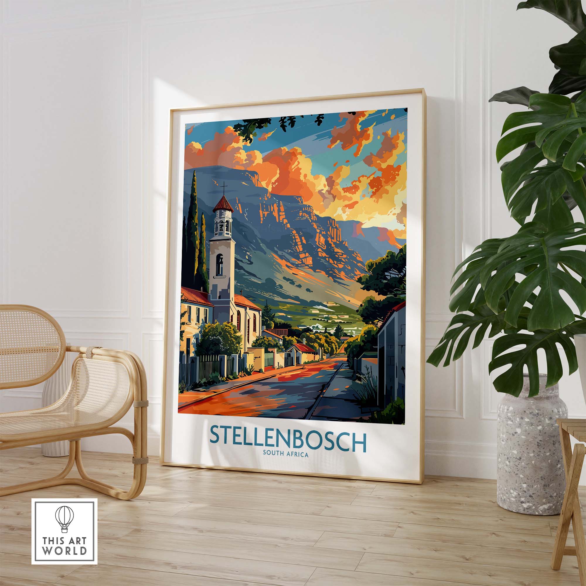 Stellenbosch Print view our best collection or travel posters and prints - ThisArtWorld
