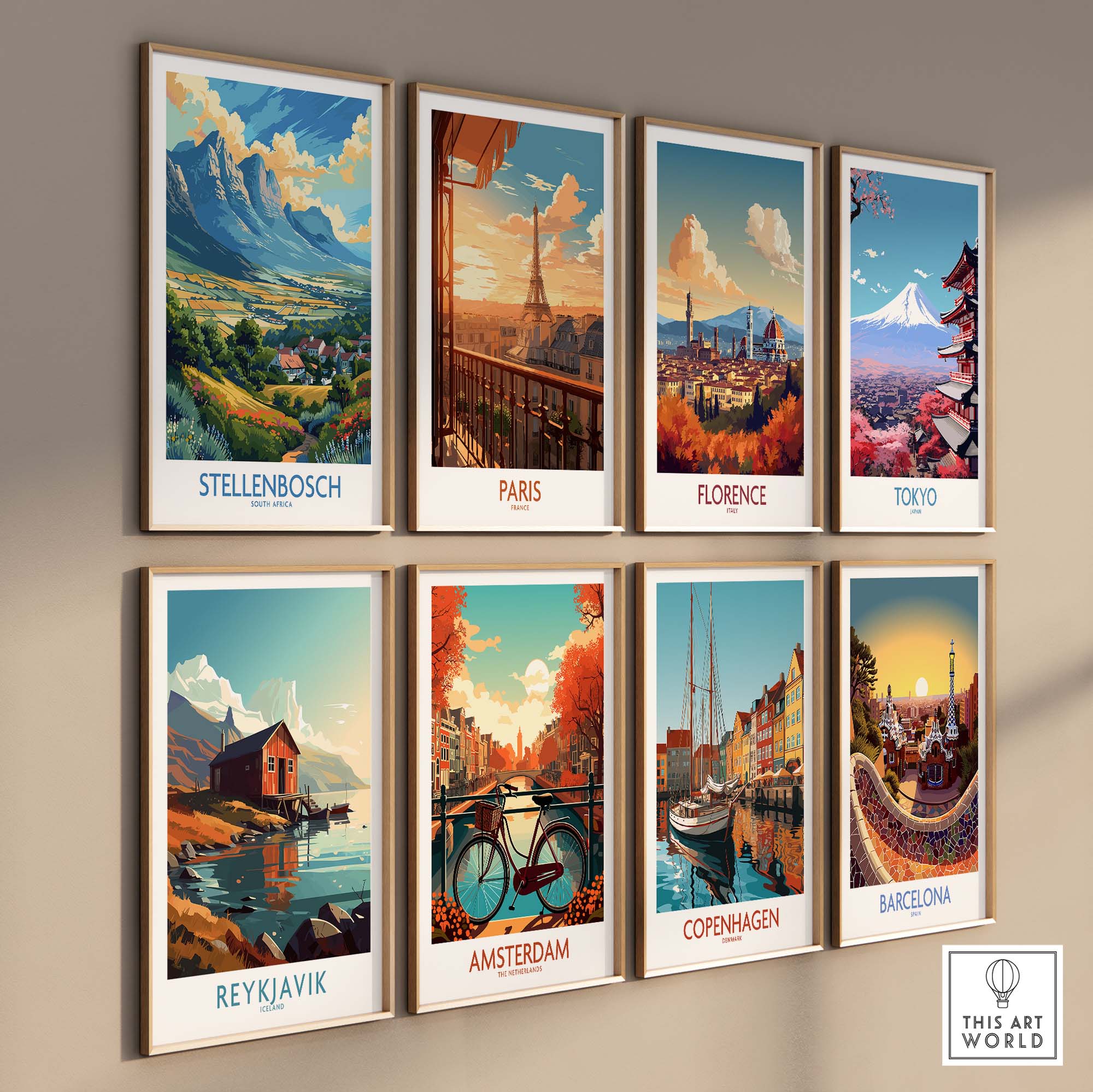 Stellenbosch Travel Poster view our best collection or travel posters and prints - ThisArtWorld