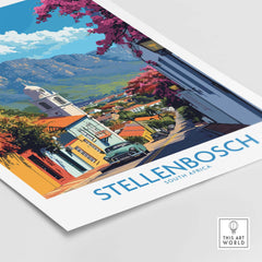 Stellenbosch Travel Print view our best collection or travel posters and prints - ThisArtWorld