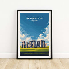Stonehenge Wall Art - Wiltshire Countryside Print - English History Wall Decor