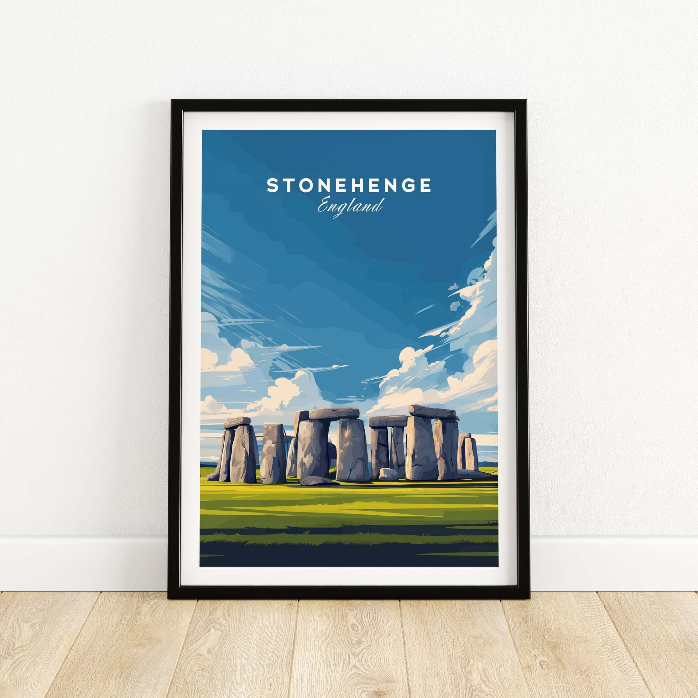 Stonehenge Wall Art - Wiltshire Countryside Print - English History Wall Decor