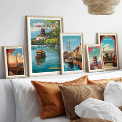 Summer Palace China Imperial Retreat Art - Beijing Palace Lake View Poster displayed among travel posters.
