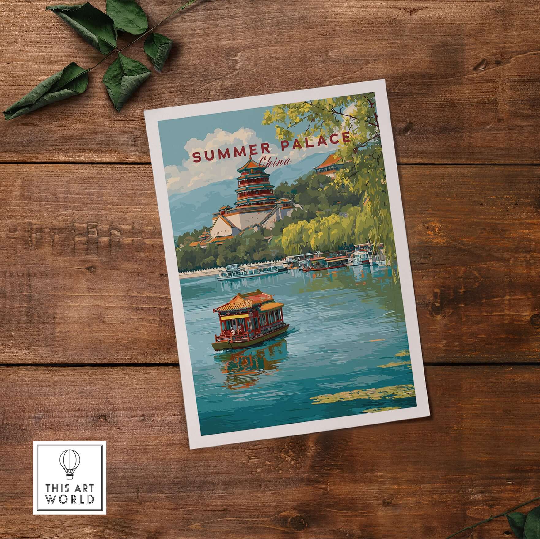 Summer Palace China Imperial Retreat Art - Beijing Palace Lake View Poster