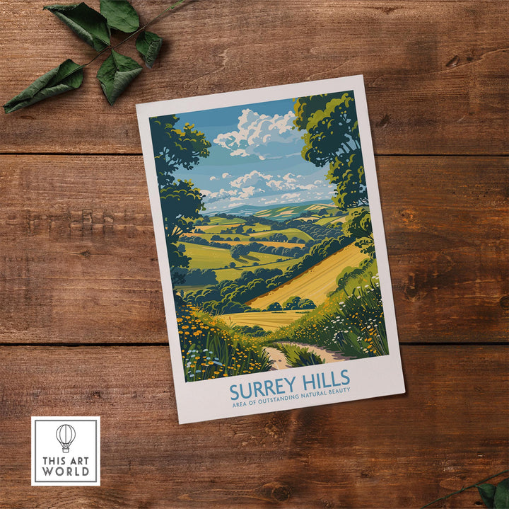 Surrey Hills Travel Poster - United Kingdom